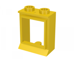 Window 1 x 2 x 2 with Extended Lip and Hole in Top, no Glass