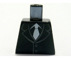 Torso Suit with 2 Buttons and White Tie Pattern