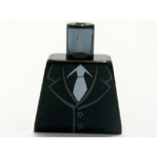 Torso Suit with 2 Buttons and White Tie Pattern