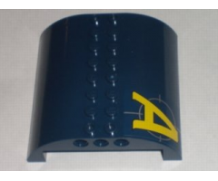 Slope, Curved 8 x 8 x 2 Double with Agents Logo Pattern Left (Sticker) - Set 8971