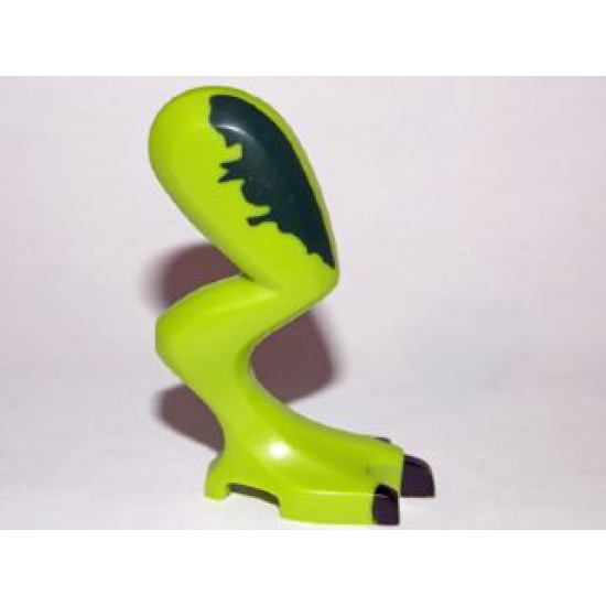 Animal, Body Part Dinosaur Leg Large (Rear) Dilophosaurus Right with Pin, Black Claws and Dark Green Blotch Pattern