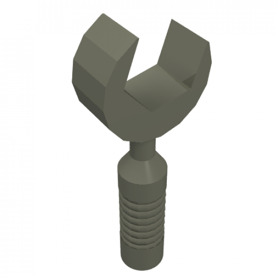 Minifigure, Utensil Tool Open End Wrench - 6-Rib Handle