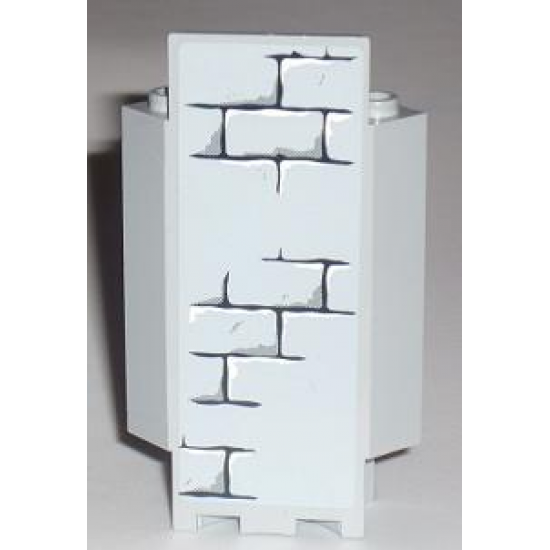 Panel 3 x 3 x 6 Corner Wall with Light Bluish Gray Bricks Pattern (Sticker) - Set 7094