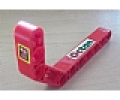 Technic, Liftarm 1 x 11.5 Double Bent Thick with Octan and Taillight Pattern Model Right (Stickers) - Sets 2129 / 8205