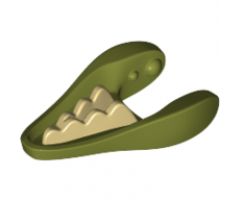 Animal, Body Part Dinosaur Jaw Lower Small with Tan Teeth Pattern