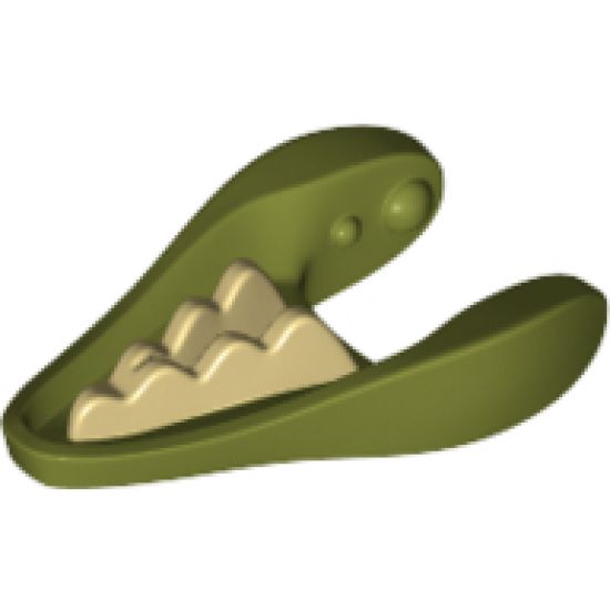 Animal, Body Part Dinosaur Jaw Lower Small with Tan Teeth Pattern