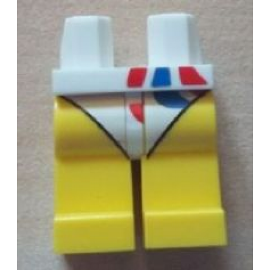 Hips and Yellow Legs with White Short Swimsuit with Red and Blue (Team GB Logo) Pattern