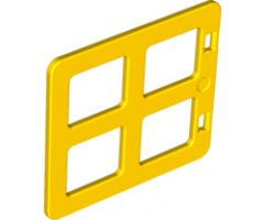 Duplo, Building Door / Window Pane 1 x 4 x 3 with Four Same Sizes Panes Square Corners
