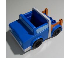 Duplo, Vehicle Truck Pickup with White Bumpers and Earth Orange Bed Sides (7331)
