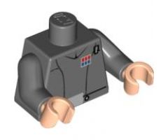 Torso SW Imperial Officer 1 (Captain) Pattern / Dark Bluish Gray Arms / Light Nougat Hands