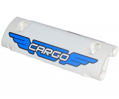 Technic, Panel Curved 11 x 3 with Blue Wings and 'CARGO' Pattern (Sticker) - Set 42025