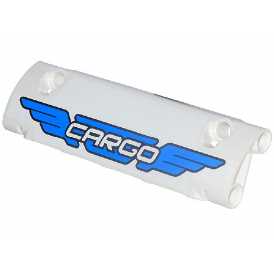 Technic, Panel Curved 11 x 3 with Blue Wings and 'CARGO' Pattern (Sticker) - Set 42025
