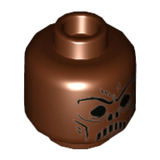 Minifigure, Head Alien with HP Death Eater Skull Mask Pattern