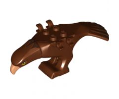 Animal, Body Part Eagle Middle with Beak, Eyes and Dark Brown Head and Tail Feathers Pattern