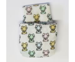 Belville Cloth Pouch, Baby with Teddy Bears Pattern