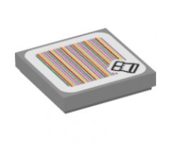 Tile 2 x 2 with Super Mario Scanner Code Stone-Eye Pattern (Sticker) - Set 40414