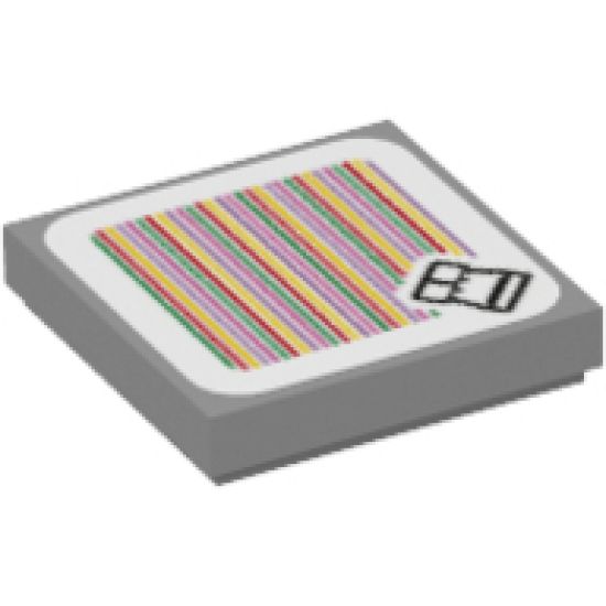 Tile 2 x 2 with Super Mario Scanner Code Stone-Eye Pattern (Sticker) - Set 40414