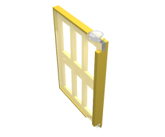 Door 1 x 4 x 5 Left with 6 Panes
