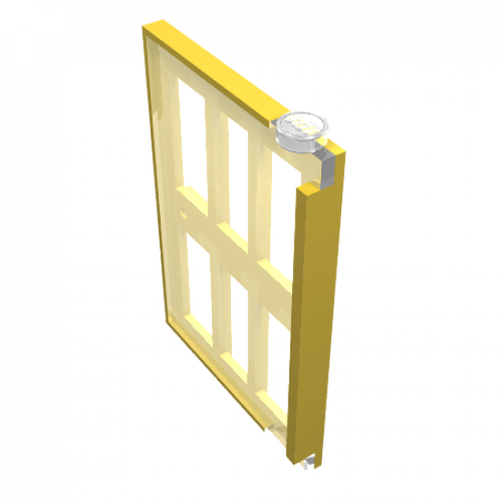 Door 1 x 4 x 5 Left with 6 Panes