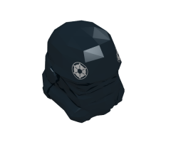 Minifigure, Headgear Helmet SW Stormtrooper, TIE Pilot Pattern