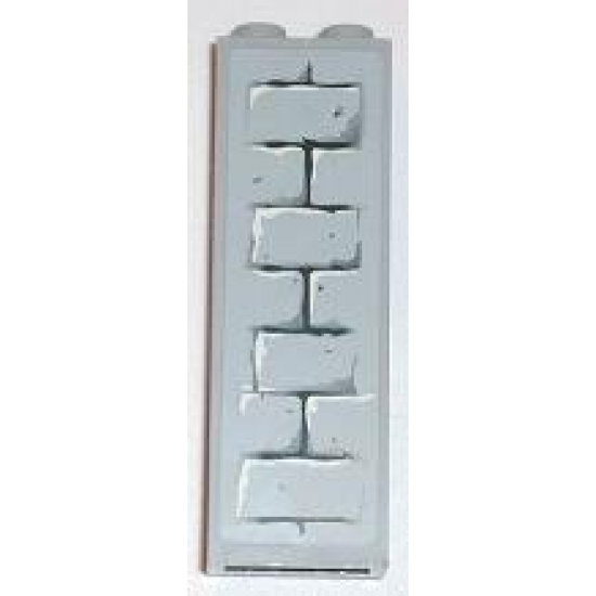 Brick 1 x 2 x 5 with Light Bluish Gray Bricks Pattern (Sticker) - Set 8813/8823