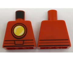 Torso Black Belt Outline and Yellow Circle Arc Reactor Pattern (Iron Man)