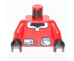 Torso Arctic Logo Small and Polar Bear Pattern / Red Arms / Black Hands