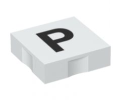 Duplo, Tile 2 x 2 with Black Capital Letter P Pattern