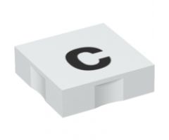 Duplo, Tile 2 x 2 with Black Lowercase Letter c Pattern