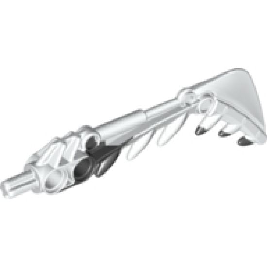 Bionicle Weapon Sword with Teeth, Marbled Black Pattern