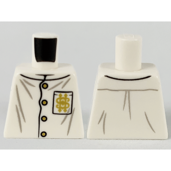 Torso Button-Up, Gold Buttons and Gold Pattern on Left Side Pocket Pattern