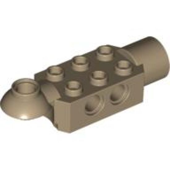 Technic, Brick Modified 2 x 3 with Pin Holes, Rotation Joint Ball Half (Horizontal Top), Rotation Joint Socket