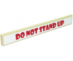 Tile 1 x 8 with 'DO NOT STAND UP' Pattern (Sticker) - Set 10261