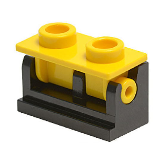 Hinge Brick 1 x 2 Base with Yellow Hinge Brick 1 x 2 Top Plate (3937 / 3938)
