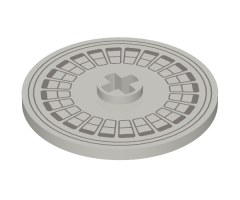 Technic, Disk 3 x 3 with Hubcap Pattern