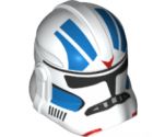 Minifigure, Headgear Helmet SW Clone Trooper with Blue and Red 501st Legion Pattern
