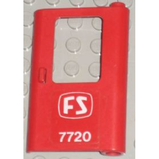 Door 1 x 4 x 5 Train Right with White 'FS 7720' Pattern (Sticker) - Set 7720