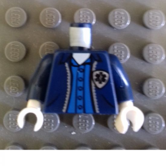 Torso Spider-Man Jacket with EMT Star of Life Logo and Button Down Shirt Pattern / Dark Blue Arms / White Hands