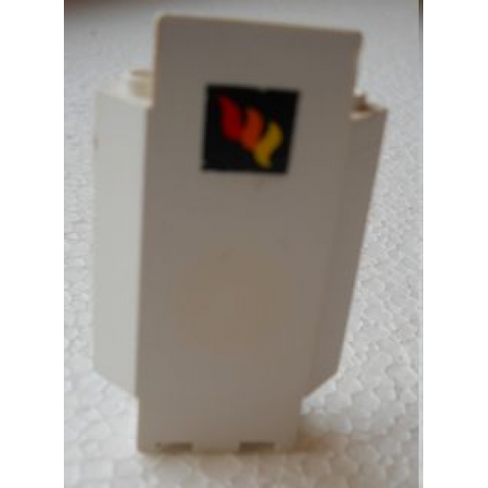 Panel 3 x 3 x 6 Corner Wall with Classic Fire Logo Pattern (Sticker) - Set 4020