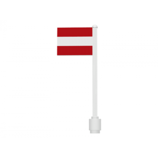 Flag on Flagpole, Straight with Austria Pattern (Stickers)