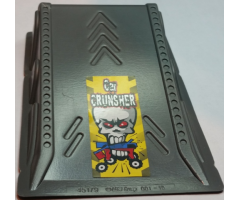 Baseplate, Raised Ramp 9 x 15 x 2 (Racers) with Skull and 'Car CRUNSHER' Pattern (Sticker) - Set 8182