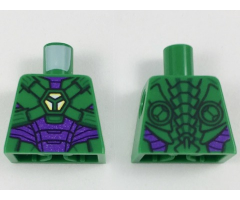 Torso Armor with Lex Luthor Warsuit with Green Hexagon Logo and Dark Purple Plates Pattern