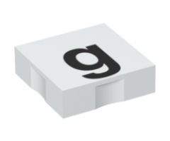 Duplo, Tile 2 x 2 with Black Lowercase Letter g Pattern