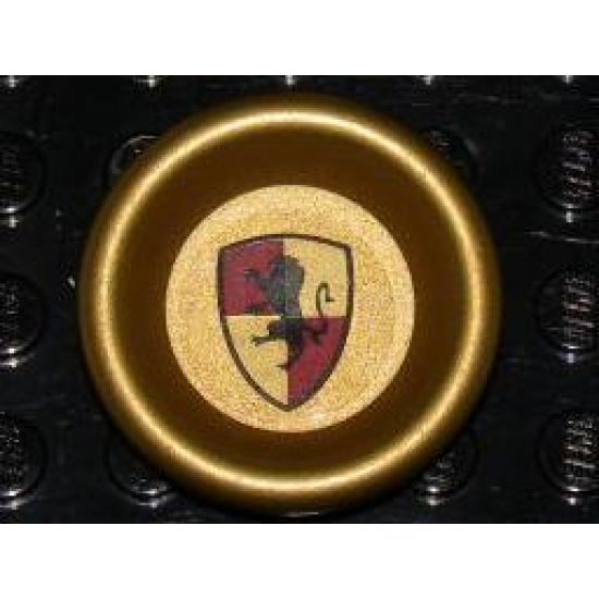 Minifigure, Utensil Dish 3 x 3 with HP Gryffindor Shield Pattern (Sticker) - Set 5378