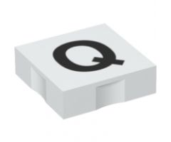 Duplo, Tile 2 x 2 with Black Capital Letter Q Pattern