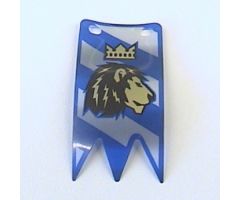 Plastic Flag with Lion with Crown Pattern, Small (Vertical)