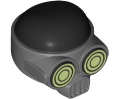 Minifigure, Headgear Face Mask with Hypnotic Eyes and Voder with Smooth Black Top Pattern