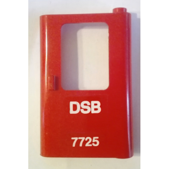 Door 1 x 4 x 5 Train Right with White 'DSB 7725' Pattern (Sticker) - Set 7725