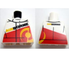 Torso Race Jacket with Red Panel and 'AIRBORNE' on Front and Back Pattern