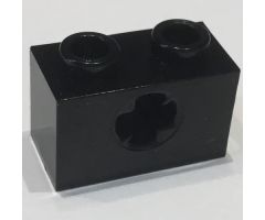 Technic, Brick 1 x 2 with Axle Hole (x Shape)